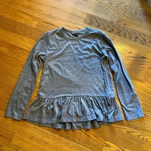 Peyton Jensen Heathered Gray Peplum Tee